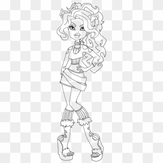 Clawdeen Wolf Monster High Coloring - Monster High Coloring Pages Clawdeen Wolf, HD Png Download