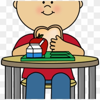 Free Download Boy - Clip Art Child Eating Lunch, HD Png Download