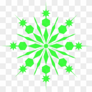 Image Black And White Library Light Green Clip Art - Red And Green Snowflakes, HD Png Download
