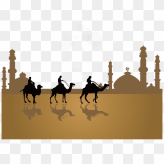 Clip Art Black And White Stock Camel Vector Ramadan - Islamic Camel Png, Transparent Png
