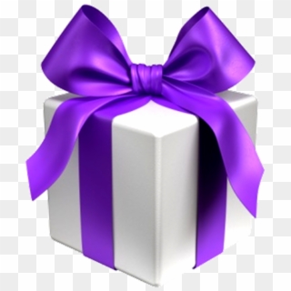 Purple Present Png - Purple Gift Box Png, Transparent Png