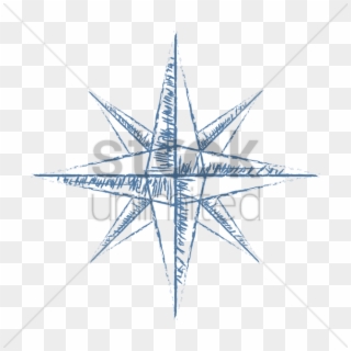 Compass Star Vector Image - Illustration, HD Png Download