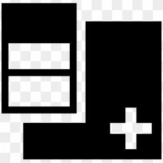 Clipart Black And White Download Add Square Button - Cross, HD Png Download