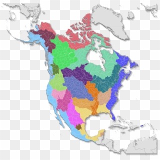 Watershed Map Of North America - North America Watershed Map, HD Png Download