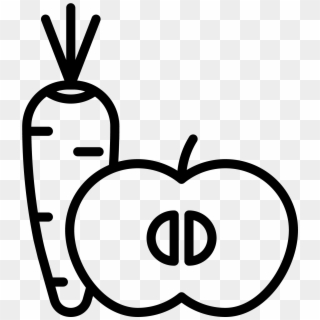 Apple Carrot Icon - Carrot And Apple Icon, HD Png Download