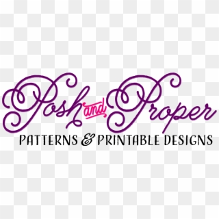 Introducing Posh & Proper Embroitique's Very Own Line - Calligraphy, HD Png Download
