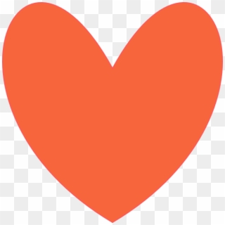 Orange Coral Heart Clip Art - Heart, HD Png Download