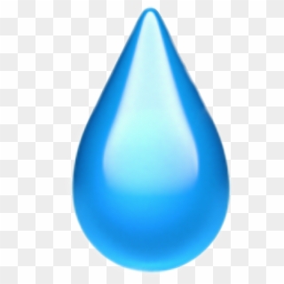 Tear Droplet Emoji Iphone Water Blue Png Iphone Water - Drop, Transparent Png