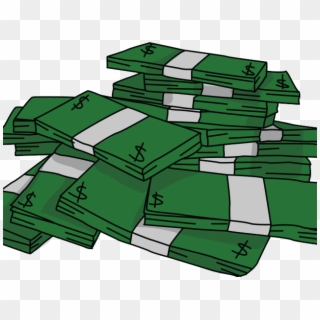Cash Clipart Cash Stack - Stacks Of Money Clipart, HD Png Download