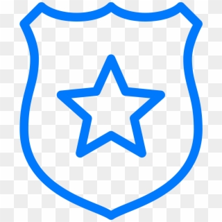 Png Free Library Badge Svg Law Enforcement - Star With Border Icon, Transparent Png