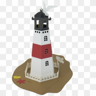 Lighthouse Pop Up Greeting Card - Lighthouse, HD Png Download