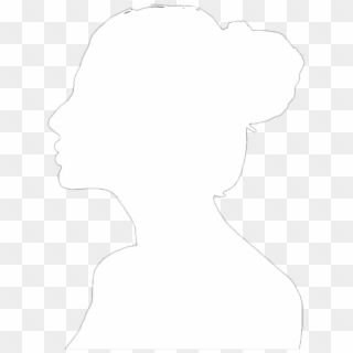 #silhouette #ombre #girl #women #face #visage #tete - Woman Face White Silhouette, HD Png Download