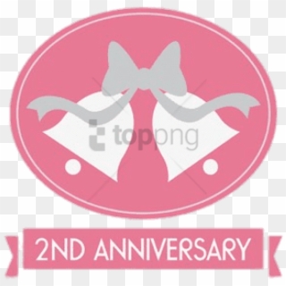 Free Png 2nd Anniversary Wedding Bells Png Images Transparent - 44 Years Marriage Anniversary, Png Download