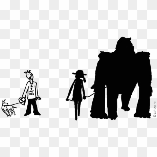 King Kong Illustration Produced For Writer For Animals - Silhouette, HD Png Download