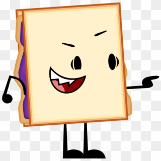 Sandwich Clipart Bfdi - Peanut Butter And Jelly Sandwich, HD Png Download