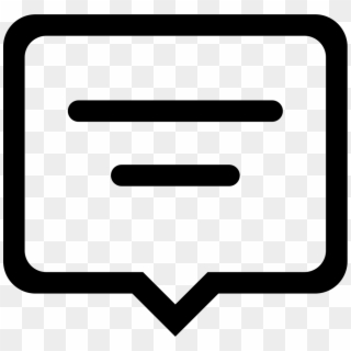 Chat Speech Bubble With Text Lines Comments - Speech Bubble Icon Free Png, Transparent Png