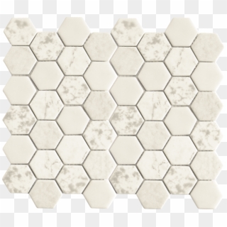 Hexagon Glass Tile White Texture - White Textured Hexagon Tile, HD Png Download