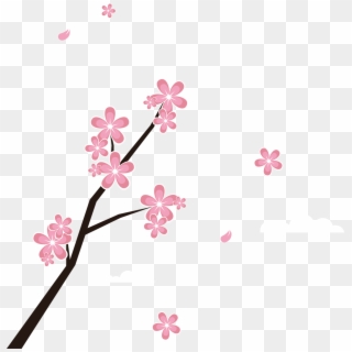 Japan Blossom Branches And Petals Transprent Png - ดอก ซากุระ การ์ตูน, Transparent Png