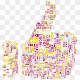 This Free Icons Png Design Of Like Thumbs Up Word Cloud, Transparent Png