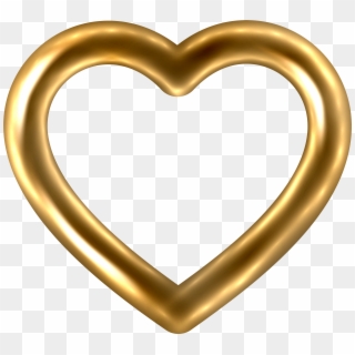 Gold Heart Png, Transparent Png
