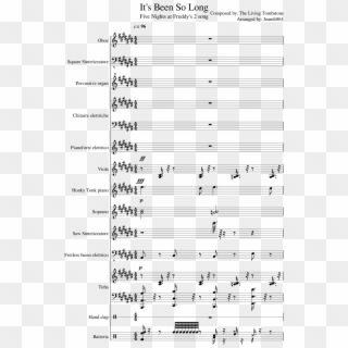 Print - Five Nights At Freddys Its Been So Long Sheet Music, HD Png Download