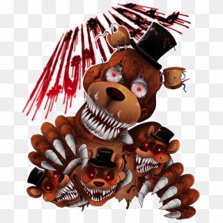Five Nights At Freddys 4 Png - Five Nights At Freddy's Nightmare Freddy Art, Transparent Png