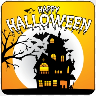 640 X 640 5 - Haunted House Cartoon Silhouette, HD Png Download