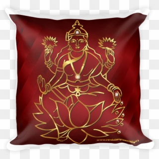 Square Pillow - Goddess Laxmi - Goddess Lakshmi Golden, HD Png Download