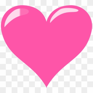 Pink Heart Glossy - Pink Love Heart Clipart, HD Png Download