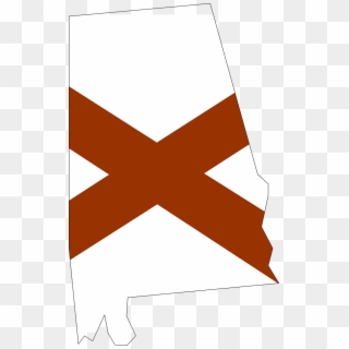 Alabama Map Usa State Flag Png Image - Alabama State Outline With Flag, Transparent Png