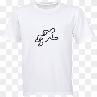 T-shirt Chalk Outline - White Shirt Mockup Png, Transparent Png