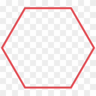 Hexagon With Red Outline, HD Png Download