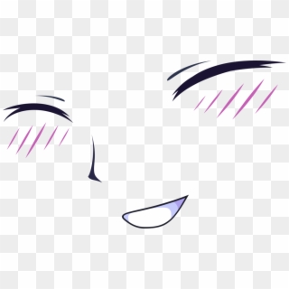 Blush Transparent Anime - Closed Eyes Png, Png Download