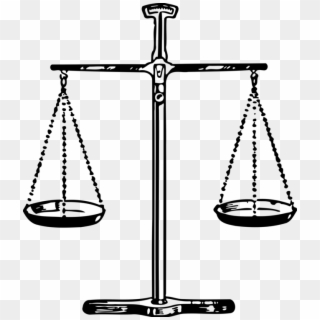 Measuring Scales Lady Justice Drawing Symbol - Scales Of Justice, HD Png Download