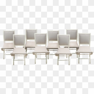 Set Of Eight Upholstered Folding Chairs - Group Of Chairs Png, Transparent Png