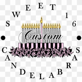 Custom Sweet 16 Candelabras Logo Design By Cfcaar - Poster, HD Png Download