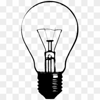 Lightbult Electric Light Bulb Png Image - Light Black And White, Transparent Png