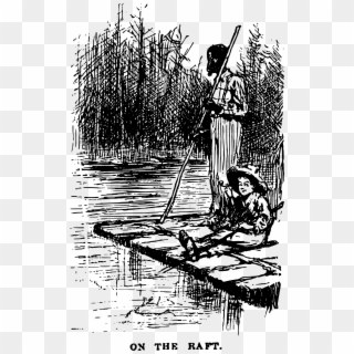 928 X 1500 9 - Huckleberry Finn On The Raft, HD Png Download