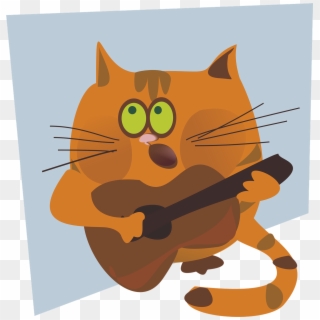 Cat Vector Figure Animal Guitar Png Image - Spanish Cat Names, Transparent Png