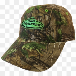 A Realtree® Camo Cap With Green Accent Patch And Matching - Baseball Cap, HD Png Download