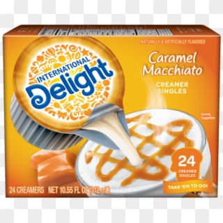 Caramel Macchiato Coffee Creamer Singles - International Delight, HD Png Download