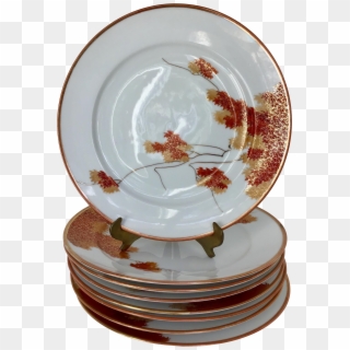 1930s Japanese Maple Foliage Plates - Saucer, HD Png Download