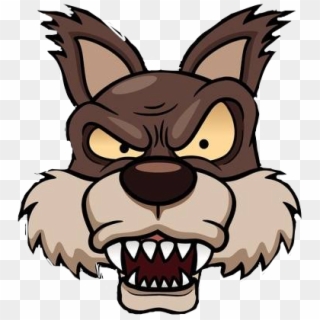 #wolf #dog #animal #mask #cartoon #funny #character - Big Bad Wolf Face Clipart, HD Png Download