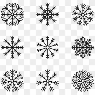 Snowflakes - Easy Snowflakes Drawing Simple, HD Png Download