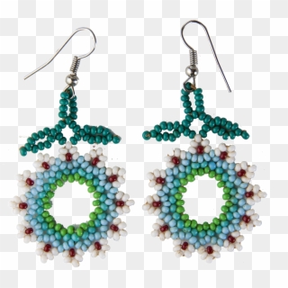 Aretes De Chaquira Azules - Earrings, HD Png Download