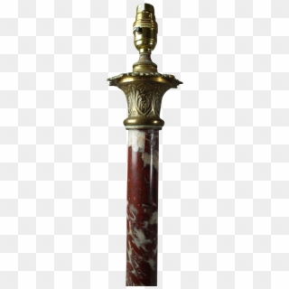 Serpentine Marble Column Table Lamp Fontaine Decorative - Melee Weapon, HD Png Download