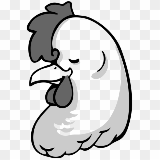 Rooster Chicken Rooster Head Clipart - Chicken Head Clipart Black And White, HD Png Download