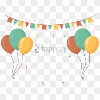 Free Png Balloon Banner Png Image With Transparent - Tarjeta De Cumpleaños Vintage, Png Download