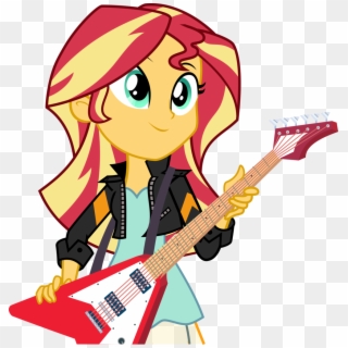 Sunset Shimmer Playing Da - My Little Pony Equestria Girls Sunset Shimmer Belly, HD Png Download