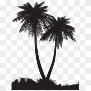 Palm Tree Silhouette Png, Transparent Png